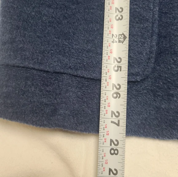 Lands' End Wool Blend Peacoat Blazer Blue Jacket, Women's Size Medium - Picture 5 of 10